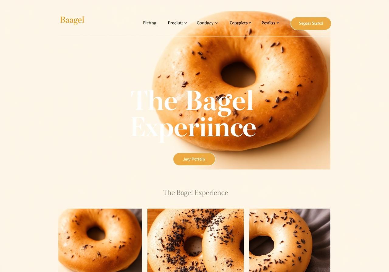 The Bagel Experience website preview
